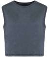 NS342 Native Spirit Ladies Cropped Tank Top Washed Mineral Grey colour image